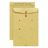Inter-Department Envelope, String Closure, 10"x15", Kraft