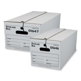 Storage File/Box, Lgl, String/Button Cls, 15"x24"x10-1/4", White