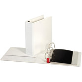 Locking D-Ring View Binder, 3 "Capacity,11"x8-1/2", White/Black