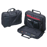 Leather Business Case With Handle, Black