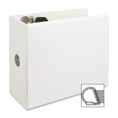 Slant Ring View Binder, 5" Capacity, 8-1/2"x11", White