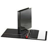 Locking D-Ring View Binder, 1-1/2 "Capacity,11"x8-1/2", Black