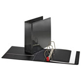 Locking D-Ring View Binder, 4 "Capacity,11"x8-1/2", Black