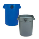 Heavy-duty Trash Container, Blue