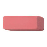 Pink Pencil Erasers, Beveled End, Medium