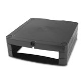 Monitor Riser, Adjustable, 13-1/4"x12-1/8"x1-1/4"-3-3/4, Black