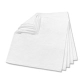 Oil Absorb Pad, 17"x19", Absorbs 37-12 Gal, 100 per Carton, White