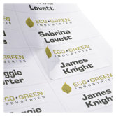 Recycled Name Badge Labels, White