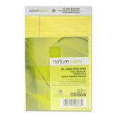 Recycled Legal Ruled Pads, Junior Legal, Canary, 50 Sheets, 12-Pack