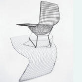 Asymmetric Chaise Lounge without Cover by Harry Bertoia