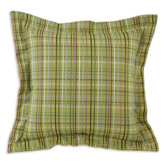 Upstream Plaid Algae Flanged Fiber Pillow