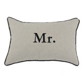 "Mr." Natural Linen Pillow