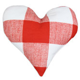Anderson Lipstick Heart Shaped Cotton Pillow