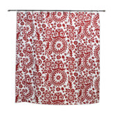 Suzani Lipstick Cotton Standard Cut Corded Shower Curtain