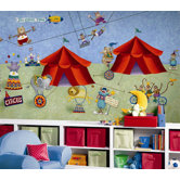 Surestrip Big Top Circus Chair Rail Prepasted Mural