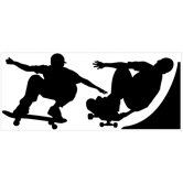 Peel and Stick Chalkboard Chalkboard Skaters Chalk Peel and Stick Wall Decal