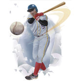 Baseball Player Breakout Self Stick Appliqu&eacute;