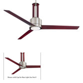 56" Flyte 3 Blade Ceiling Fan with Wall Control