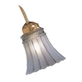 2.25" Neck Frosted and Clear Elegant Glass Shade for Ceiling Fan Light Kit