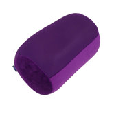 Rollenkissen aus Pl&uuml;sch in Aubergine