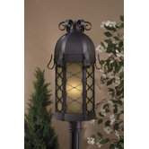 Montalbo One Light Outdoor Post Lantern in Black