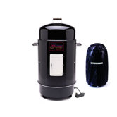 Gourmet Chrome Electric Smoker & Grill with Vinyl Cover