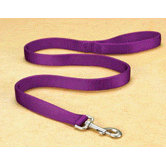 Double Thick Nylon Lead with Snap in Hot Purple