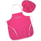 Doodlebugz Crayola Chef Hat and Apron Set in Hot Pink