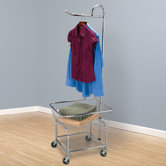 Laundry Butler with 3" Wheels in Chrome