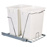 Glidez 19" Sliding Trash Can/Double KD in Chrome