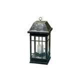 San Rafael II Mission Solar Pillar Candle Lantern