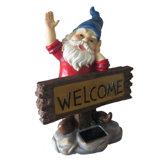Solar Light Welcome Gnome Sign