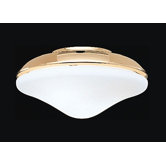 White Frosted Low Profile Glass Shade