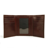 Old Leather Double I.D. Trifold Wallet