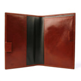 Old Leather Prescription Pad in Cognac