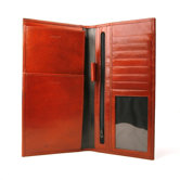 Old Leather Flight Attendant Wallet