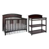 Charleston Classic Two Piece Convertible Crib Set in Cherry