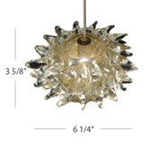 Lavai Art Glass Pendant with Clear Gold Shade