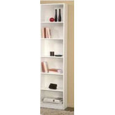 Blanc Narrow Bookcase with Five Shelves