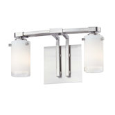 Street Light Two Light Bath Vanity in Brushed Nickel