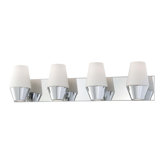 Retrodome Four Light Bath Vanity in Chrome