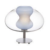 Soft Table Lamp with Clear/Light Blue Glass