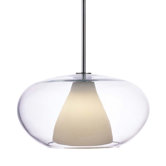 Soft Pendant with Clear/White Frosted Glass