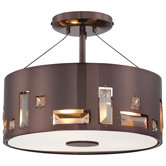 Bling Bang 3 Light Semi Flush Mount