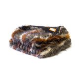 Red Fox Tail Faux Fur Throw Blanket