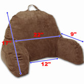 Microsuede Bedrest Reading Pillow