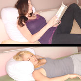 Petite Multi Postion Reading in Bed Pillow with Configurable Micro Cover