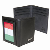 Credit Card Fold with Italian Flag in Black