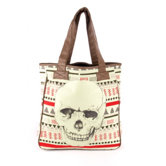 Tribal Print Skull Tote