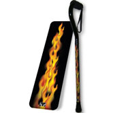 New Flame Offset Cane in Black